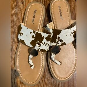 Pierre Dumas Women's Brown and Cream Sandals